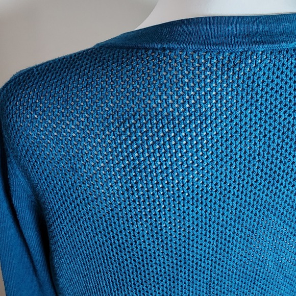CAbi Ever Cardigan Sweater Womens Medium # 3368 Snap Front‎ Casual Teal Luxury - Picture 4 of 16
